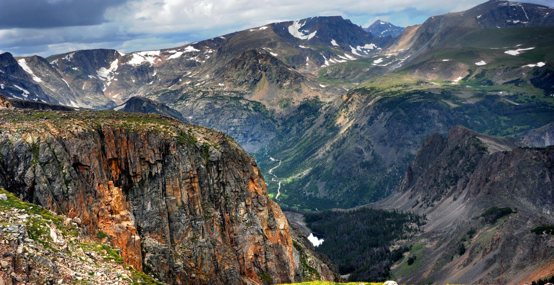 View from the National Scenic Byway Beartooth Pass