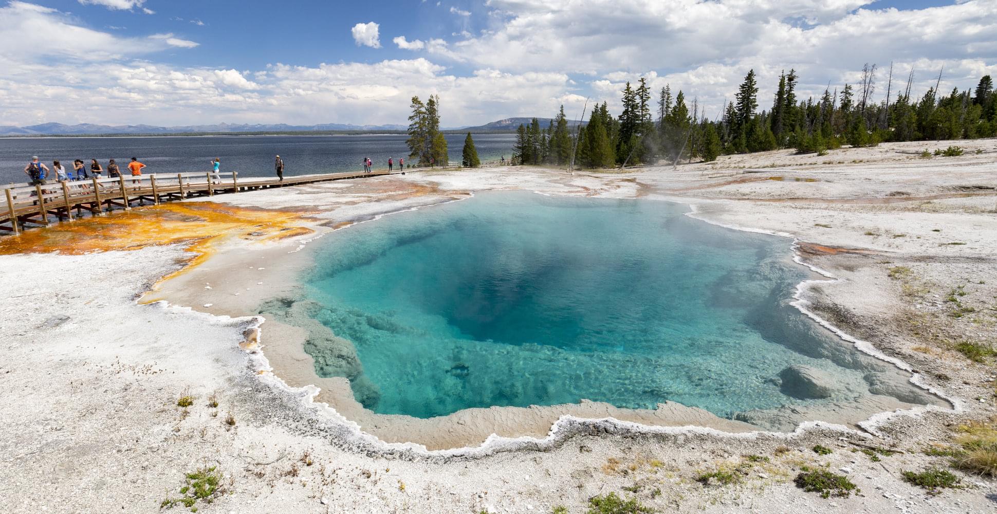 West Thumb Geyser Basin in Yellowstone National Park